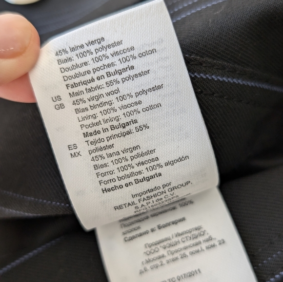 NWT Sandro Vaiana Stripe Tailored Wool Sleeveless Blazer Dress, size 38 - Picture 8 of 12